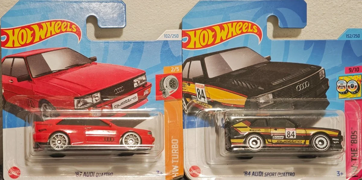 Hot Wheels '87 Audi Quattro & '84 Sport Quattro 1:64