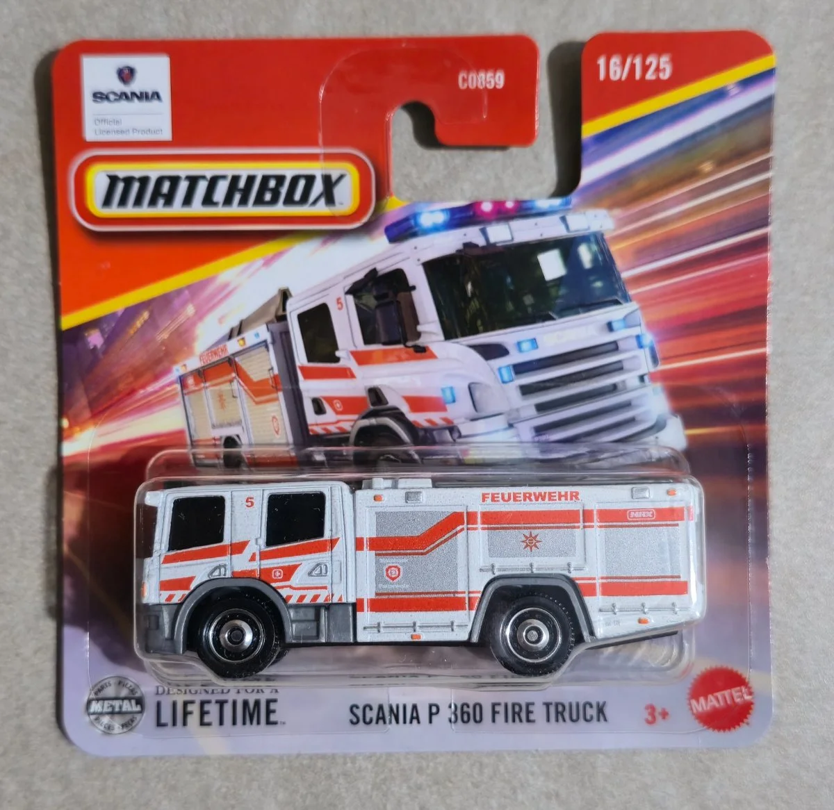 Matchbox Scania P 360 Fire Truck 1:64