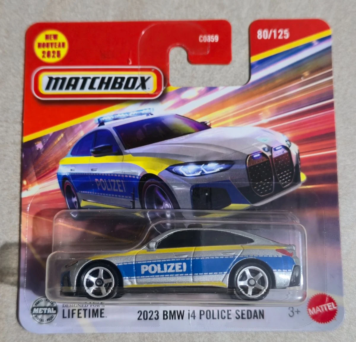 Matchbox 2023 BMW i4 Police Sedan 1:64
