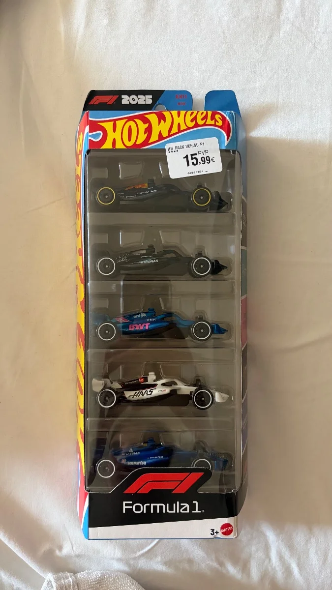 Hot Wheels Formula 1 Pack 5 in 1 2025 1:64