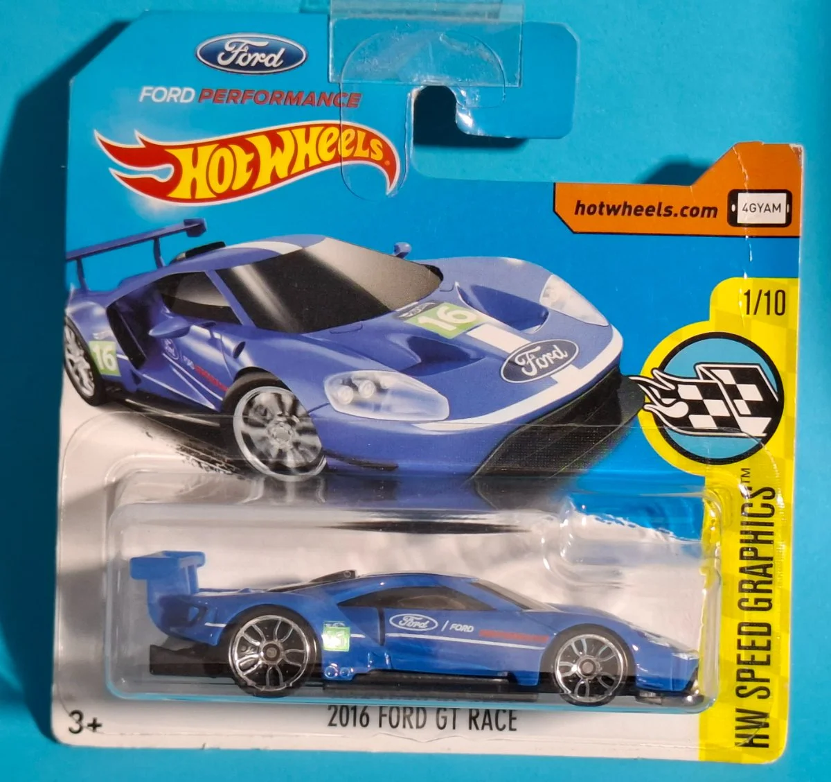 Hot Wheels 2016 FORD GT RACE 1:64
