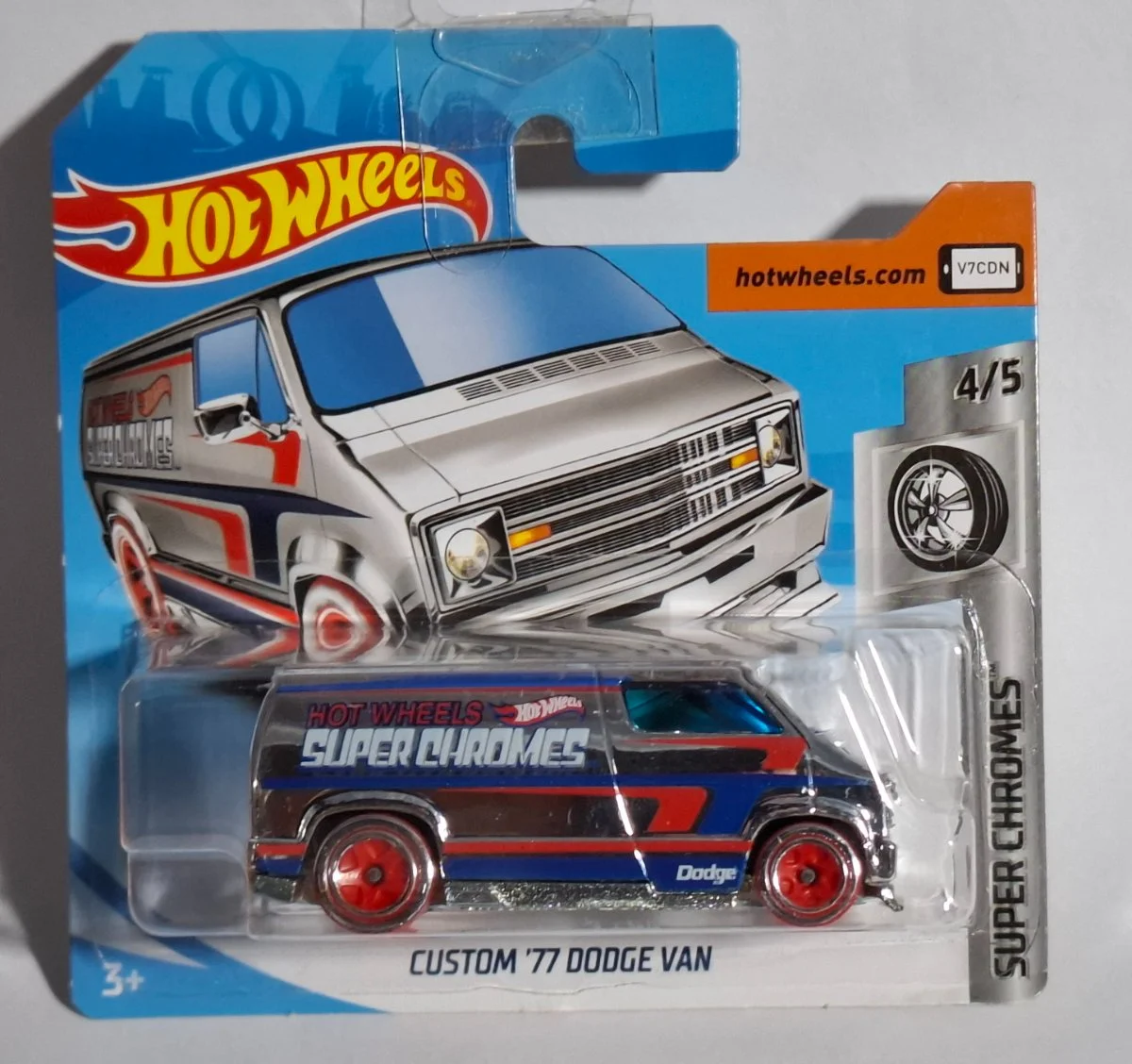 Hot Wheels CUSTOM '77 DODGE VAN 1:64
