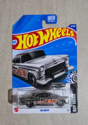 Hot Wheels '55 Chevy ZAMAC 1:64 - Minigaraža