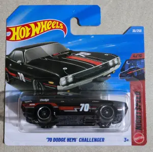Hot Wheels '70 Dodge Hemi Challenger 1:64 - Minigaraža