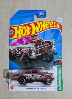 Hot Wheels '55 Chevy Bel Air Gasser ZAMAC 1:64 - Minigaraža